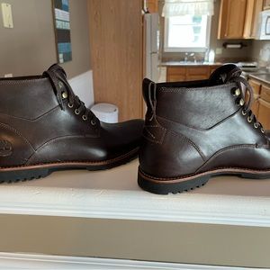 BRAND NEW TIMBERLAND boots. Dark brown. Paid $150. Wrong size.Too late to return